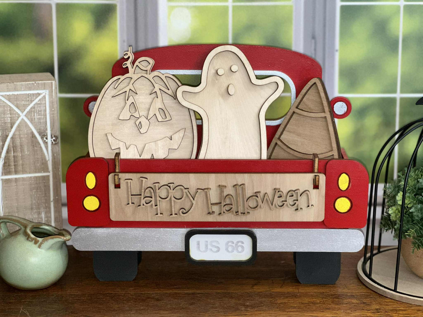 Happy Halloween Ghost DIY Craft Kit – Interchangeable Wooden Inserts
