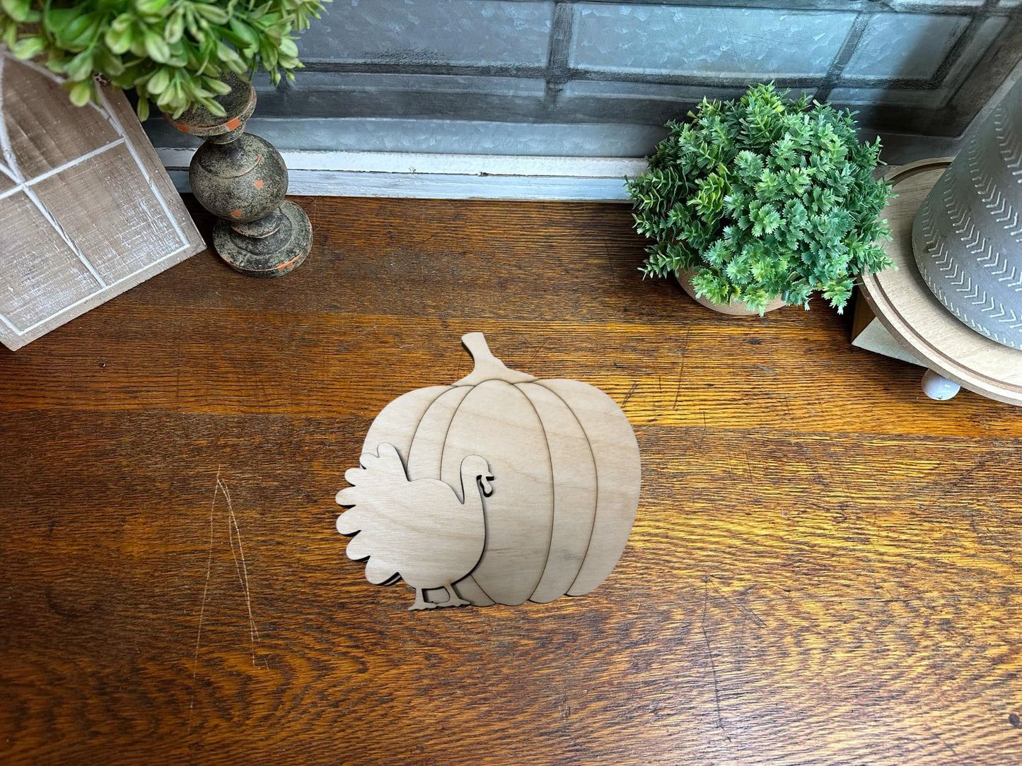 Thanksgiving Pumpkin Interchangeable Welcome Sign Insert