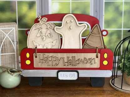 Happy Halloween Ghost DIY Craft Kit – Interchangeable Wooden Inserts