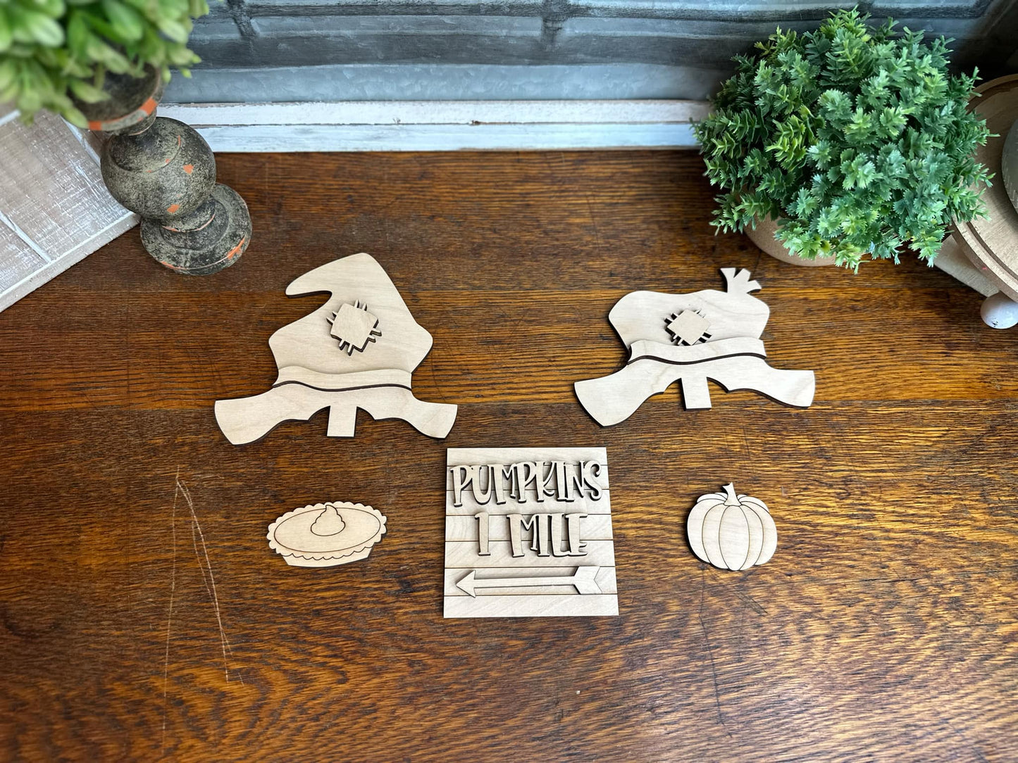 Fall Insert for Interchangeable Standing Gnome, Interchangeable DIY Craft Kit, Unfinished Birch Plywood Craft Kit