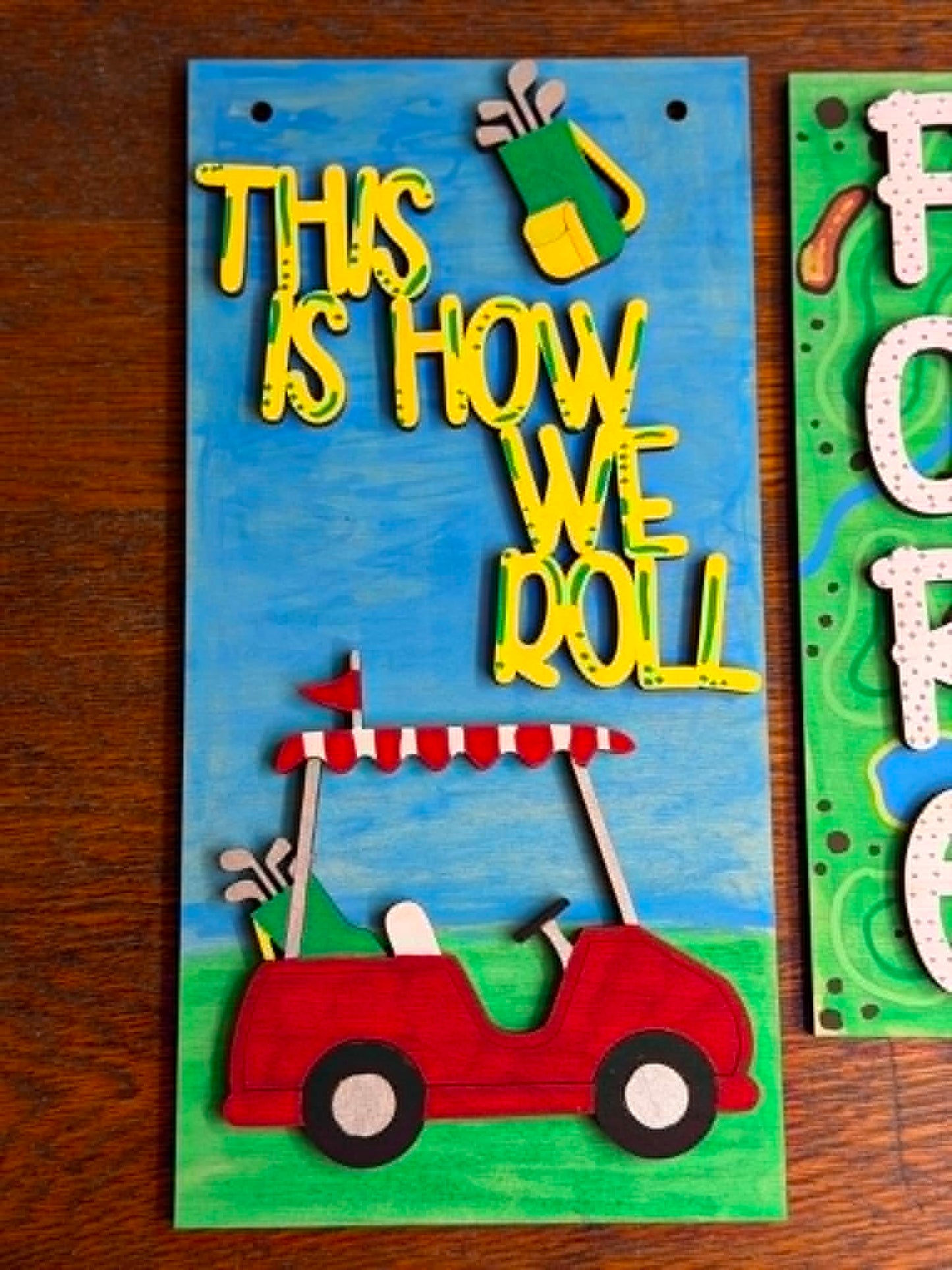 Fore Golf Post Insert — "This Is How We Roll" Interchangeable DIY Wood Blank Kit