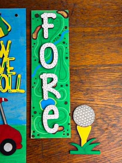 Fore Golf Post Insert — "This Is How We Roll" Interchangeable DIY Wood Blank Kit